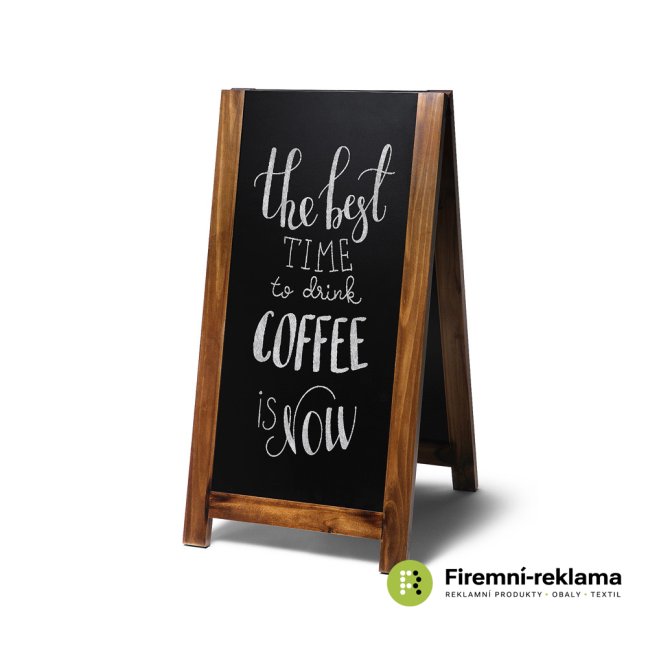 Rustic A-Frame Chalkboard - Colour: brown, black, Media Size: 590 x 1160 mm