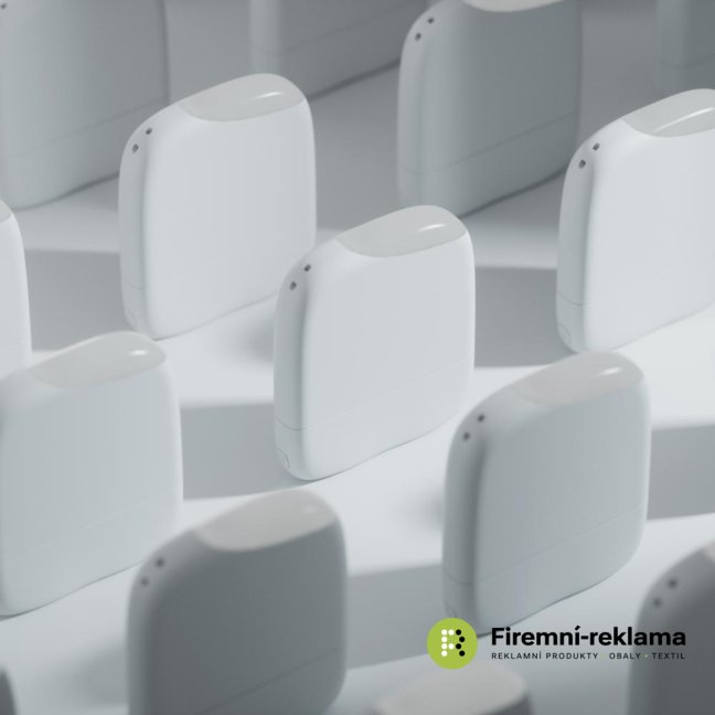 Reklamní powerbanky Xoopar ICE P 5 000 mAh s LED podsvícením, bílá barva, vhodná jako firemní dárek, promo předmět nebo eventový produkt