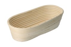 Oval rattan basket 32x15x9 cm - leaves