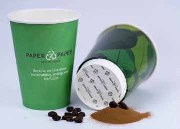 Custom printed paper coffee cups