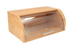 Bamboo bread box BRILLANTE 40.5 x 27 x 17 cm with plastic lid