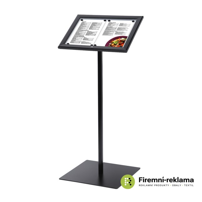 Black Menu Board - Colour: black, Variant: Black Lockable Menu Stand Non-Illuminated 2x A4, Media Size: 2 x A4 (210 x 297 mm)