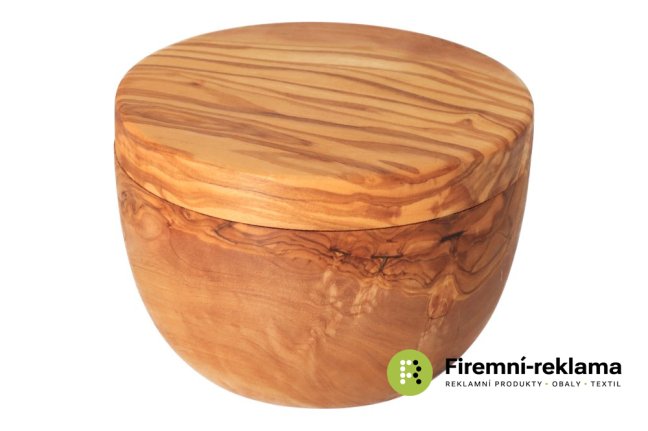 Sugar olive wood bowl with a magnetic lid