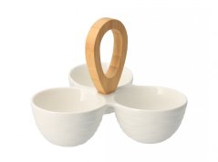 Set of serving bowls with bamboo handle BRILLANTE