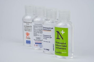 Antibacterial gels with custom printing