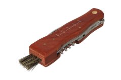 Mushroom knife with a brush