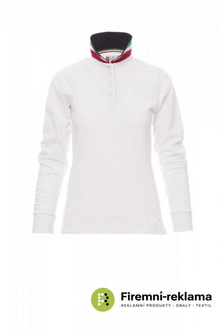 Women's polo shirt LONG NATION LADY - Colour: white/italy, Size: M