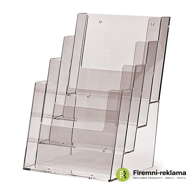2 tier A4 Counter/Wall Brochure Holder - Colour: transparent, Variant: Taymar® Brochure Holder Counter/Wall 4x A5 Portrait, Media Size: 4 x A5