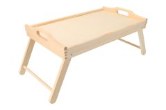 Wooden bed serving table 50x30 cm - unvarnished