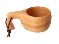 Wooden kuksa with handle