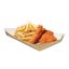 Paper food tray with possibility of advertising print
