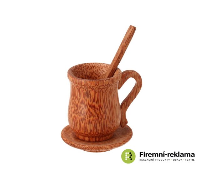 Coconut mug with spoon