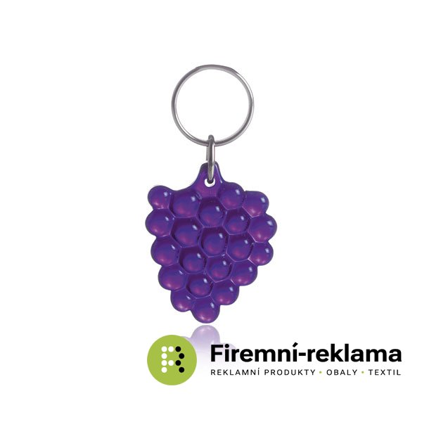 Promotional keychain Grapes - custom printed keychain