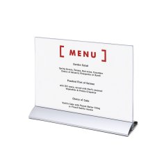 Menu stojánek s hliníkovou základnou, horizontální