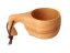 Wooden kuksa with handle
