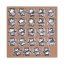 Filling for an ECO square Advent calendar with your own full-color print. 24 milk chocolate stars in silver foil. The Advent calendar is suitable as a promotional Christmas gift for business partners, employees and as part of advertising campaigns.