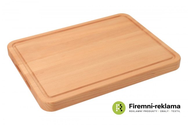Solid cutting board 40 x 30 cm with groove