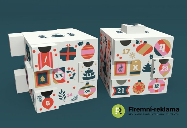 Calendar gift box with custom printing - 13 drawers without filling - Option B