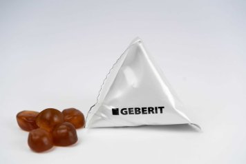 Reklamní želé bonbony v pyramidovém sáčku s vlastním potiskem