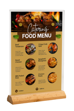 Double-sided A4 menu stand