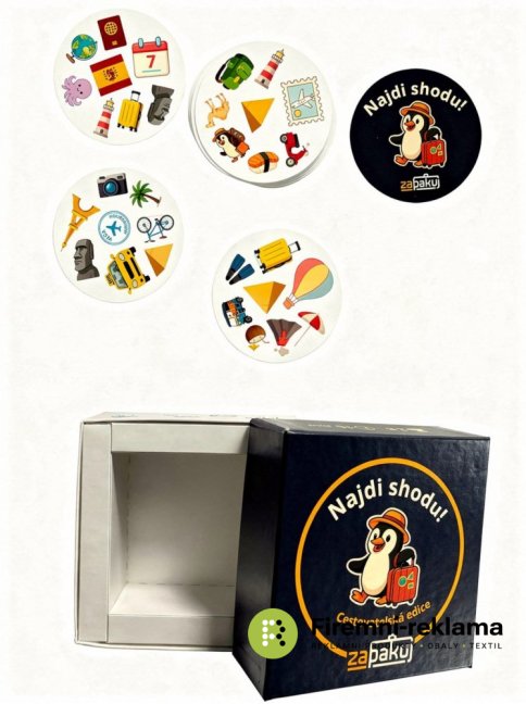 "Pairs" card game with custom-printed cards and a gift box. 56 cards / mini version: 32–34 cards. A promotional item for companies, brands, schools, and event organizers who want to combine fun with high visibility. A classic memory game based on finding matching pairs—ideal as a promotional item, corporate gift, educational aid, or original souvenir.