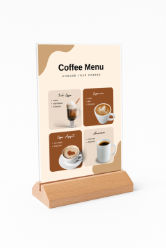 Double-sided A6 menu stand
