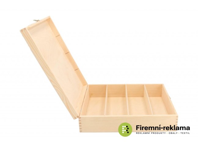 Corporate gift - Wooden box for 4 wines