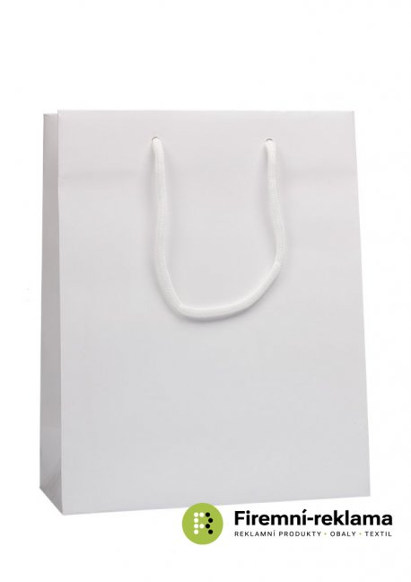 Paper bag MODEL 2 white - Packaging: 1pcs, Size: 14x7x14cm
