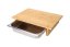 Bamboo wooden cutting board with stainless steel tray