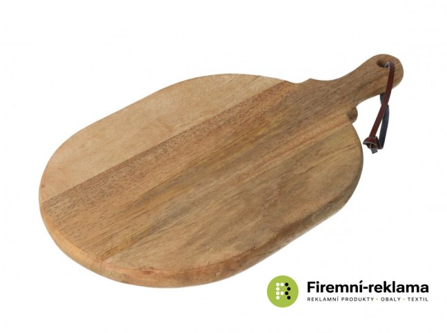 Mango wood cutting board with handle 44 x 25 cm