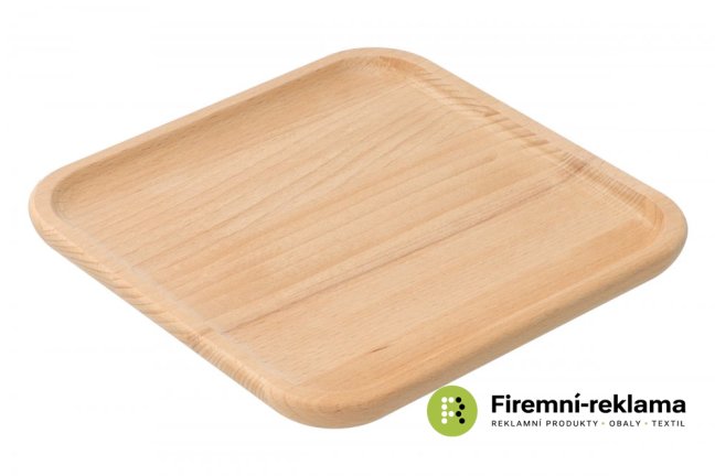 Stylish square wooden tray