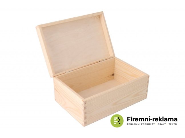 Firemní dárek - Dřevěný box s víkem 30 x 20 x 14 cm