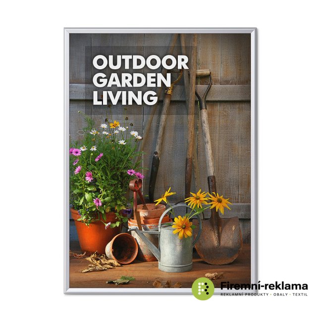 Snap Frame 100x140 mm - Colour: silver, Media Size: 1000 x 1400 mm, Profil rámu: 32 mm, Typ rohů: Mitred Corners