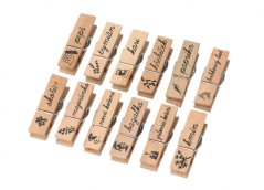 Wooden spice pegs - 12 pcs