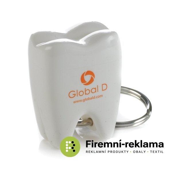 Promotional keychain Tooth - custom printed keychain