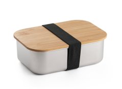 Stainless steel can with bamboo lid - 800 ml