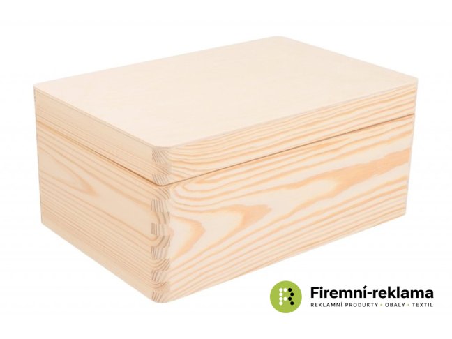 Firemní dárek - Dřevěný box s víkem 30 x 20 x 14 cm
