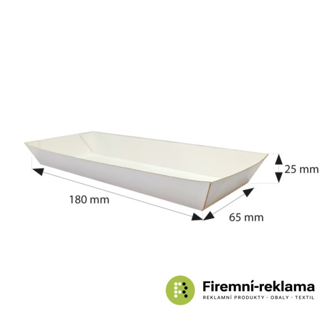 Paper food tray with possibility of custom print