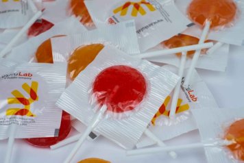 Promotional lollipops with custom printing