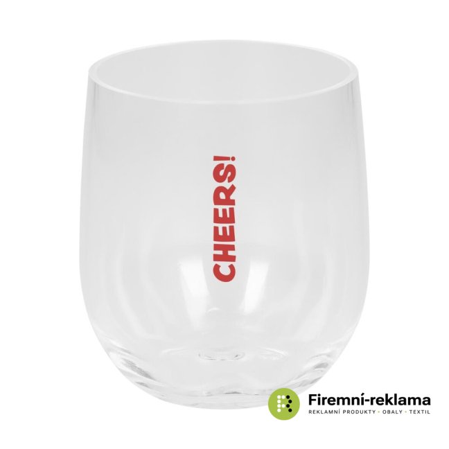 Custom printed plastic cup, transparent