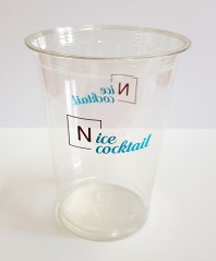 Transparent plastic cup 400ml