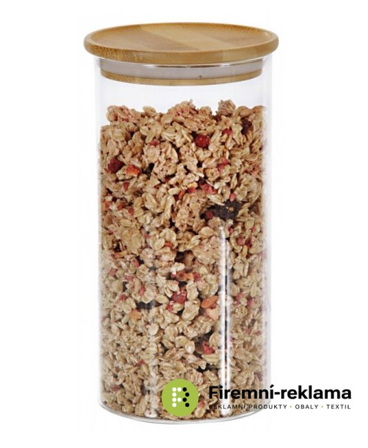 Glass jar with bamboo lid - 1200 ml