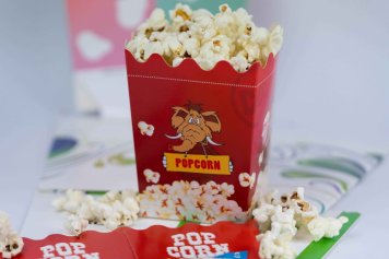 Promotional popcorn box with custom printing