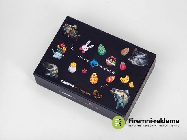 Calendar gift box 13 fields without filling - Variant A: Rigid box with magnetic closure and custom print