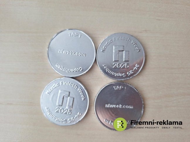 Čokoládové mince s ražbou