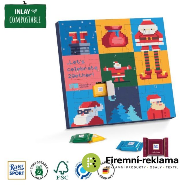 Mini Bar Advent Calendar Ritter Sport - Packaging: 100pcs