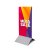 Sign wedge panel holder steel base