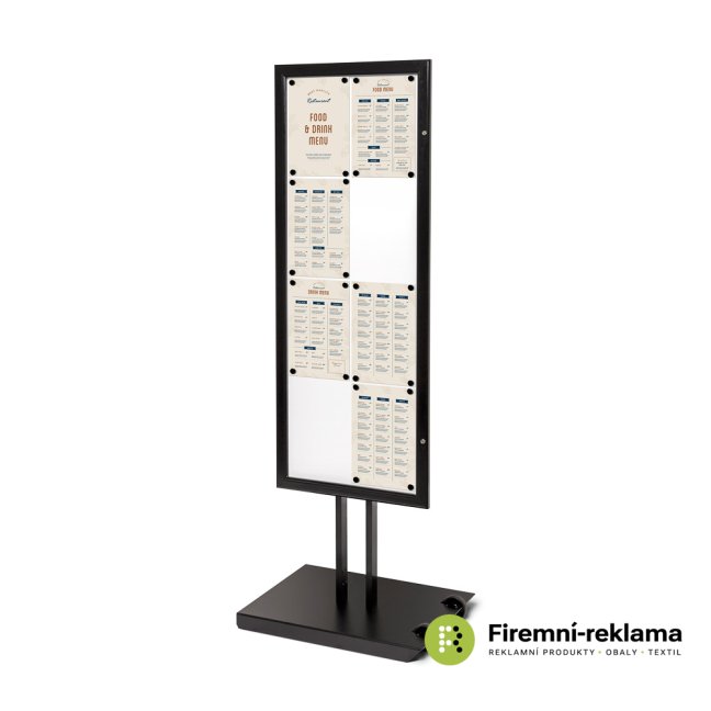Outdoor Menu Frame Stand Black 8 x A4 Single-Sided - Packaging: 1pcs, Size: 8 x A4