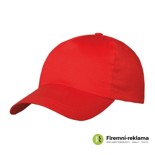 Cap 5 panels with advertising print - Packaging: 100pcs, Colour: blue