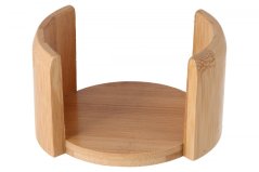 Bamboo tray with coasters 12 pcs